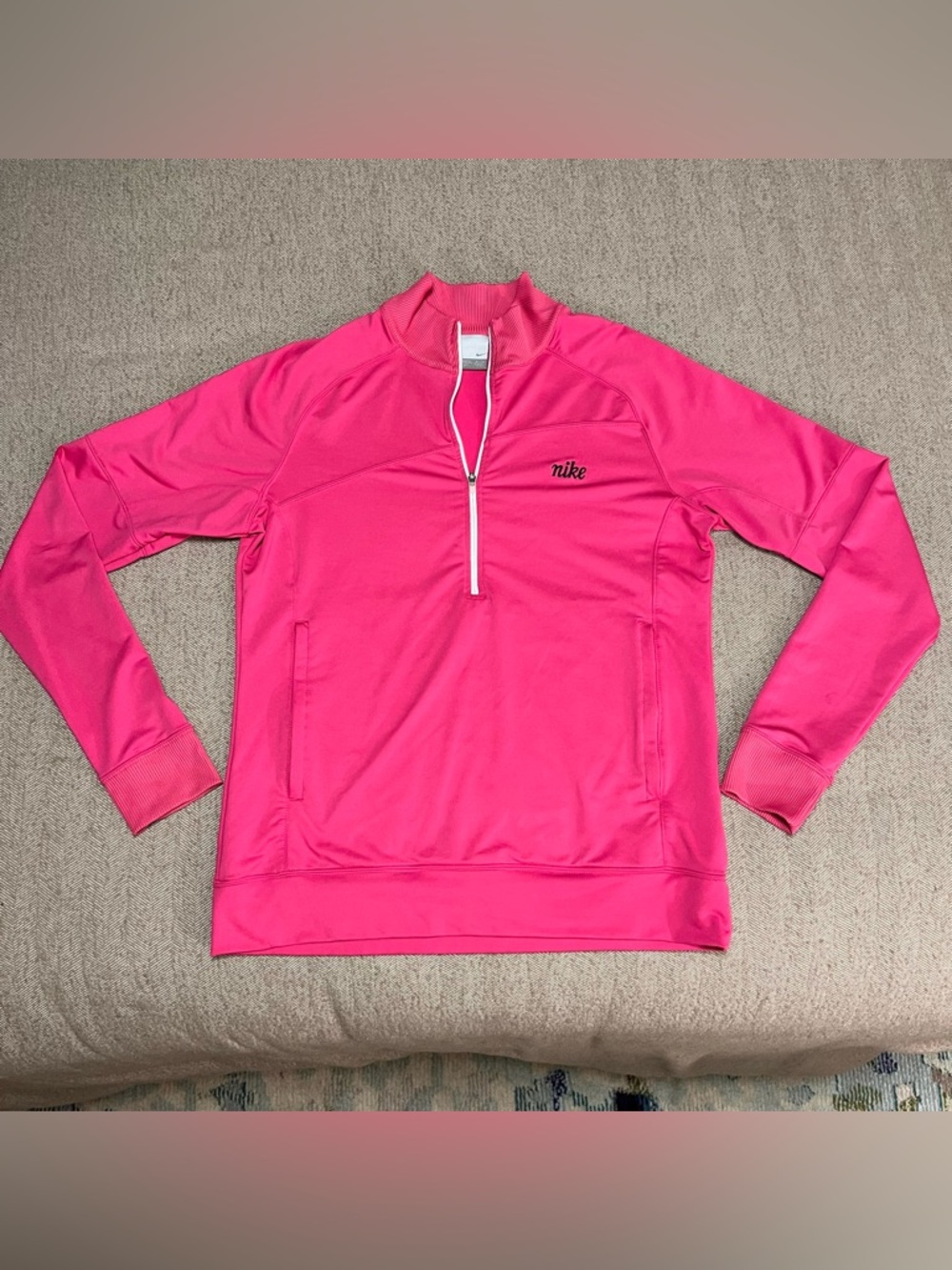 Nike Hot Pink Quarter Zip Activewear Pullover
